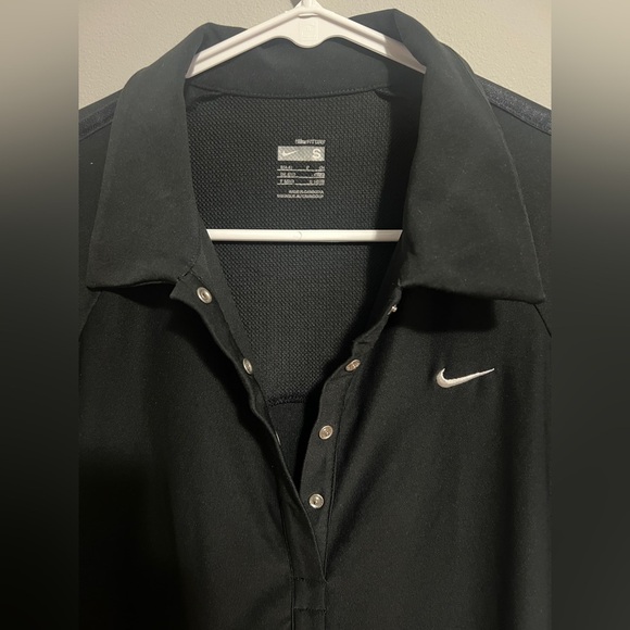 Women’s Nike Dri-fit collared shirt top black size small - Picture 3 of 9